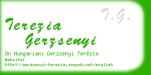 terezia gerzsenyi business card