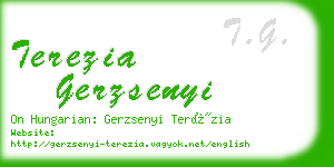 terezia gerzsenyi business card